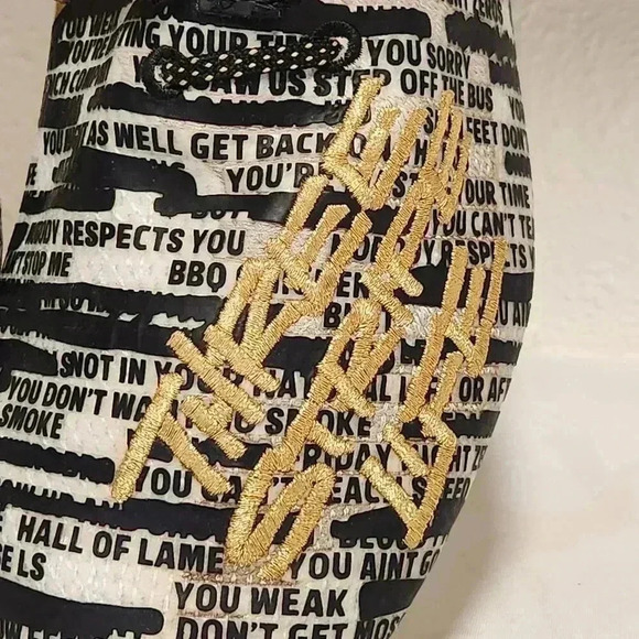 adidas Adizero Men's Cleats Size 13 Black/White‎ Writing Gold Three Stripe Life - Picture 10 of 14